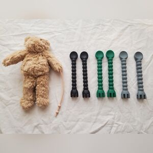 Ryan and Rose Cutie Pat Utensils and Cutie Cub paci holder